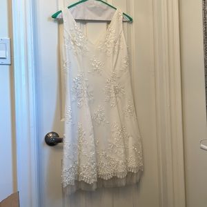 Minuet white lace formal bridal dress